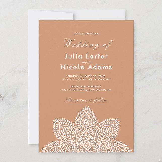 Invitación Geometric Glittering Metallic Luxury Wedding Invit (Anverso)