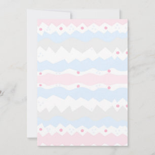 Invitación Geometric Zigzag Baby Pastel Aesthetic Blank