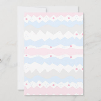 Invitación Geometric Zigzag Baby Pastel Aesthetic Blank