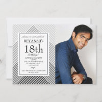 Invitación geométrica de la foto del fondo