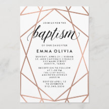 Geométrica moderna sobre el bautismo blanco