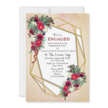 Geométrico - Bouquets de Borgoña Purpurina de oro