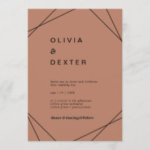 Geométrico moderno | Boda Casual de Cobre