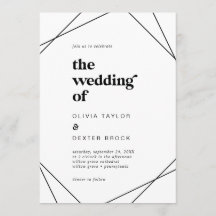 Geométrico Moderno El Boda De