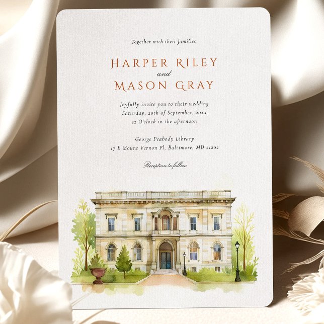 Invitación George Peabody Library Boda (Subido por el creador)