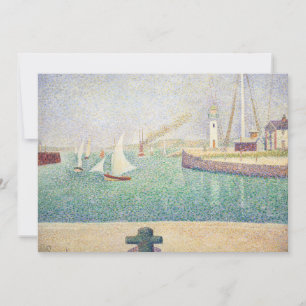Invitación Georges Seurat - Entrada del puerto de Honfleur