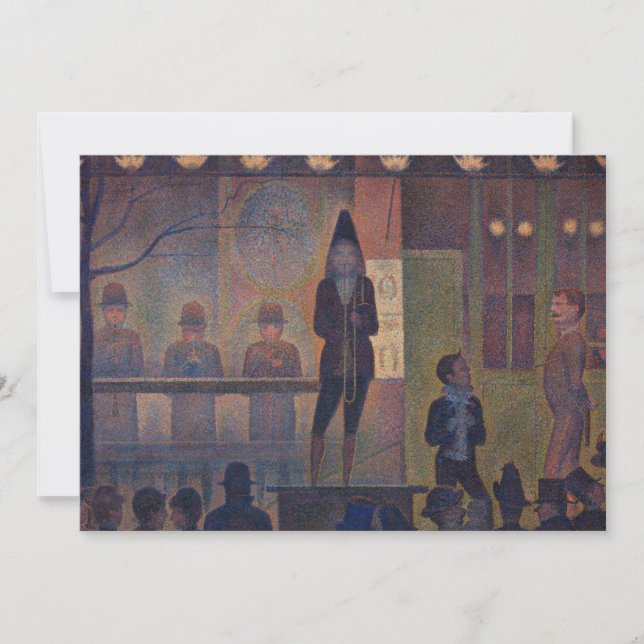 Invitación Georges Seurat - Espectáculo de circo (Anverso)