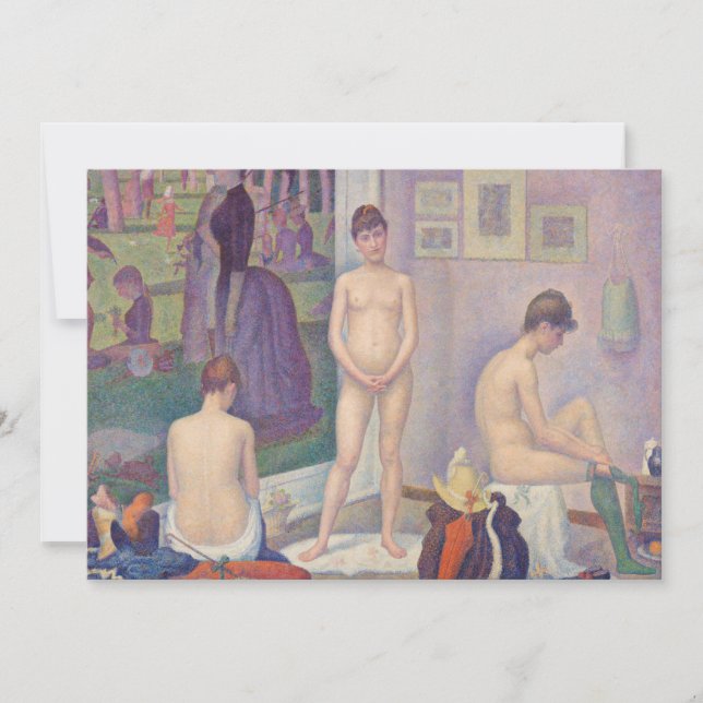 Invitación Georges Seurat - Las modelos (Anverso)