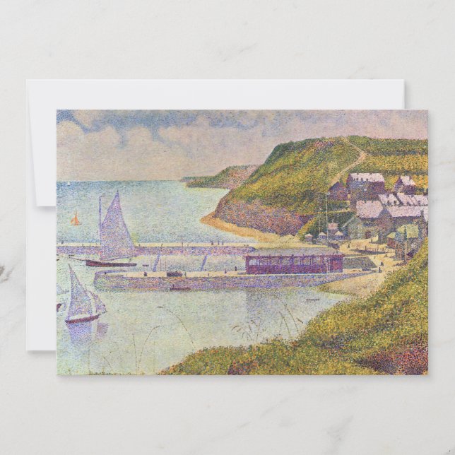 Invitación Georges Seurat - Port-en-Bessin en la marea alta (Anverso)