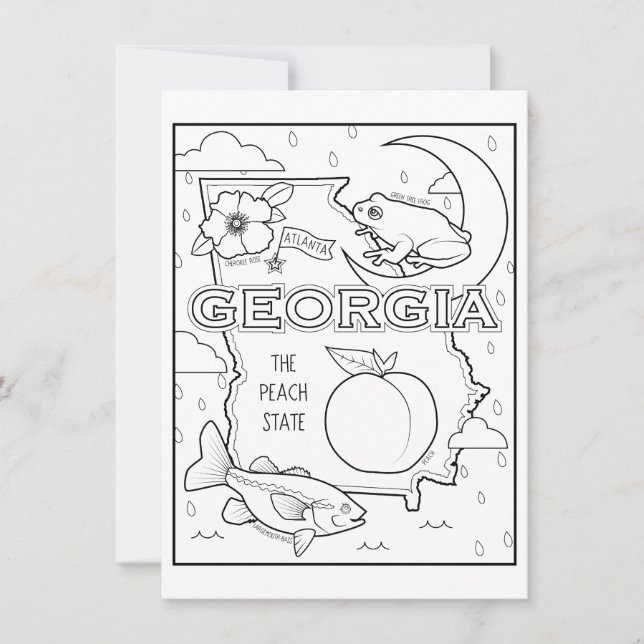 Invitación georgia color me collage (Anverso)