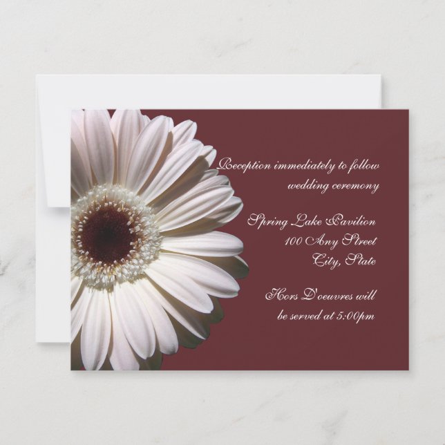 Invitación Gerber Daisy Boda (Anverso)