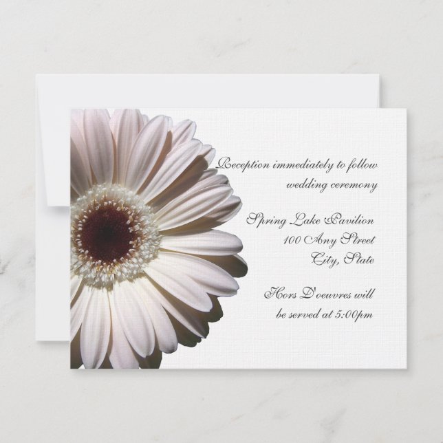 Invitación Gerber Daisy Boda (Anverso)