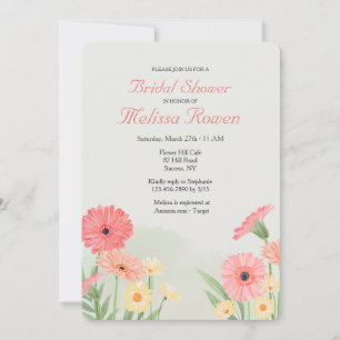 Invitación Gerbera Daisies Colores Brillantes