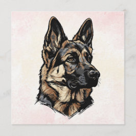 Invitación German Shepherd Art