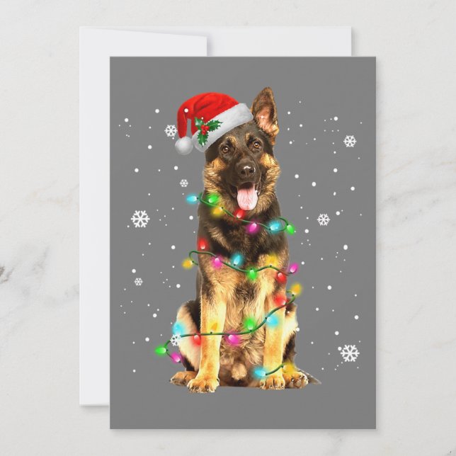 Invitación German Shepherd Dog Tree Christmas Sweater Xmas In (Anverso)