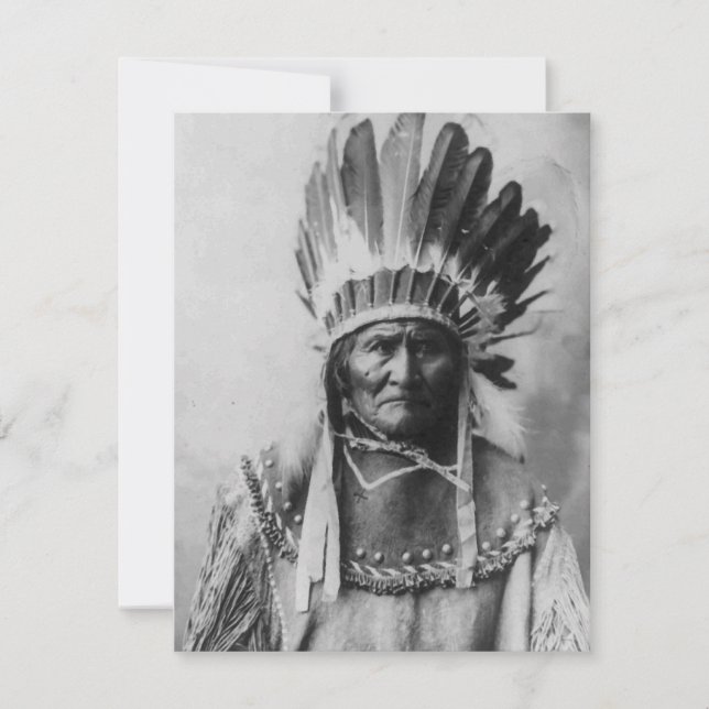 Invitación Geronimo Blanco y Negro (Anverso)