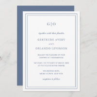 Gertrude Dusty Blue Classic Elegant Wedding