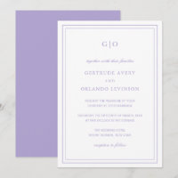 Gertrude Lavender Classic Elegant Wedding