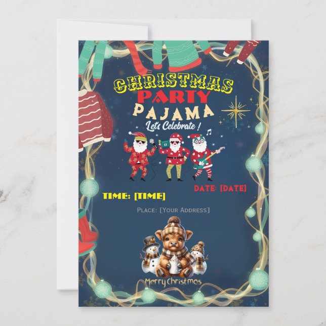 Invitación Get Cozy & Festive: The Ultimate Christmas Pajama (Anverso)