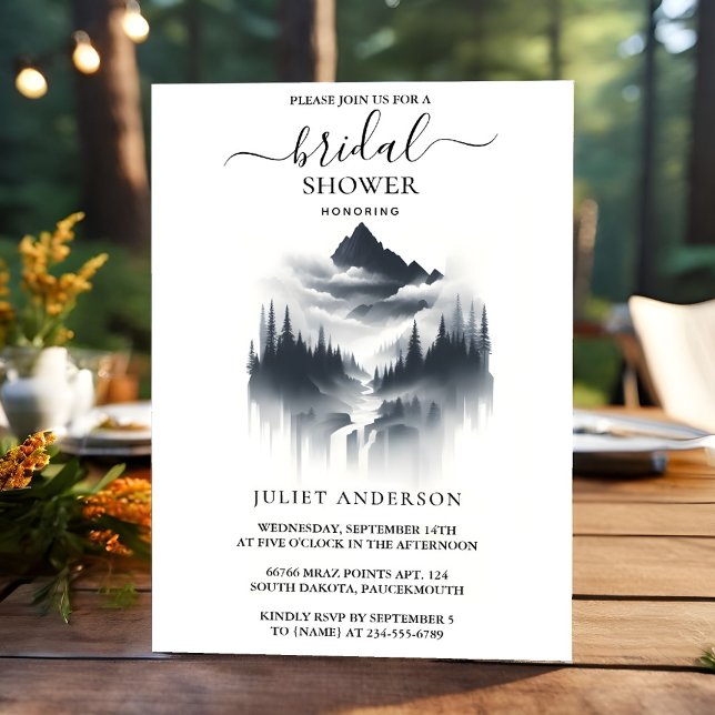 Invitación Get River Rain Cloud Smoky Mountain Bridal Shower (Subido por el creador)