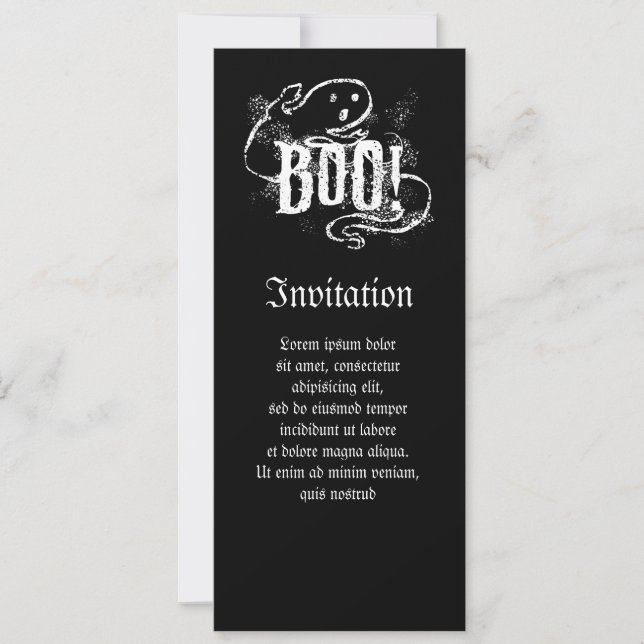 Invitación Ghost Boo (Anverso)