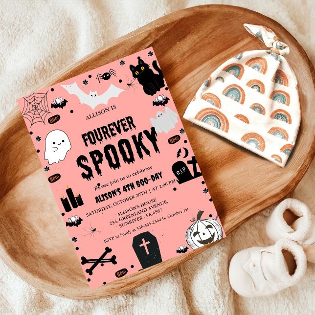 Invitación Ghost Fourever Spooky Halloween cuarto fiesta de c (Subido por el creador)