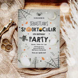 Invitación Ghost Halloween Birthday Invite Spooktacular Party