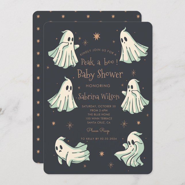 Invitación Ghost Halloween Spooktacular Baby Shower (Subido por el creador)