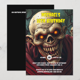 Invitación Ghoulish ghoul halloween monstruo adultos fiesta