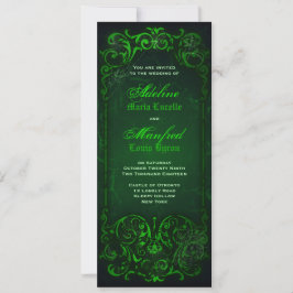 Invitación Ghoulish Green Boda
