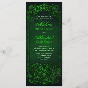 Invitación Ghoulish Green Boda