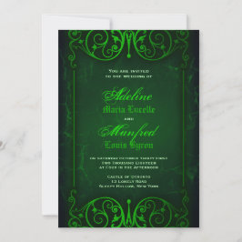 Invitación Ghoulish Green Boda