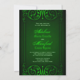 Invitación Ghoulish Green Boda