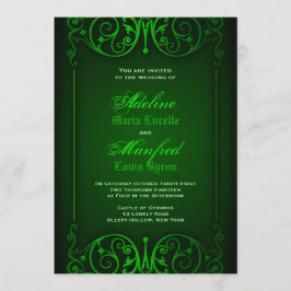 Invitación Ghoulish Green Boda