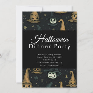 Invitación Ghouls y Monsters Black Halloween Fiesta