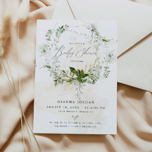 Invitación GIANNA Etherial Greenery Garden Baby Shower
