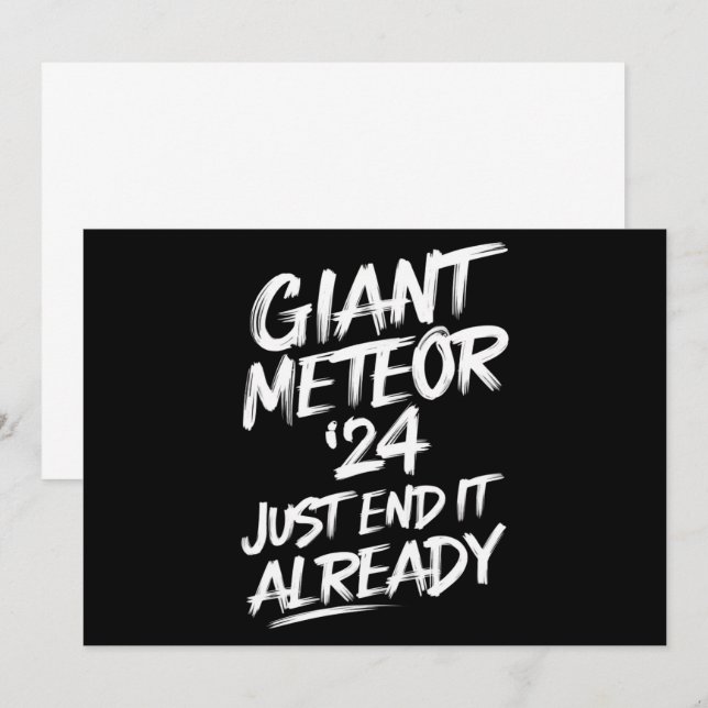 Invitación Giant Meteor 2024 Acaba De Terminarlo Ya (Anverso / Reverso)