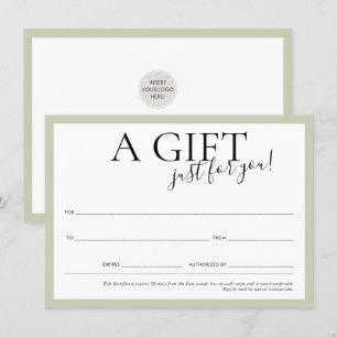Invitación GIFT VOUCHER elegante y moderno sabio de negocios