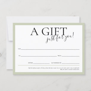 Invitación GIFT VOUCHER logotipo elegante moda de negocios sa
