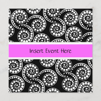 Invitación Gigantazo moderno retro paisley