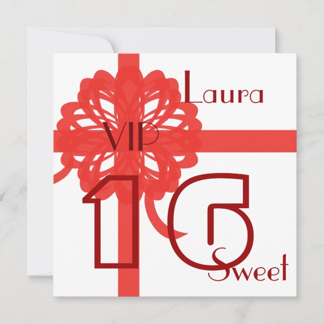 Invitación gigantesca Cust. del regalo del dulce (Anverso)