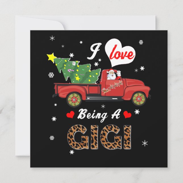 Invitación Gigi Lover | Me Encanta Ser Un Árbol De Navidad Gi (Anverso)