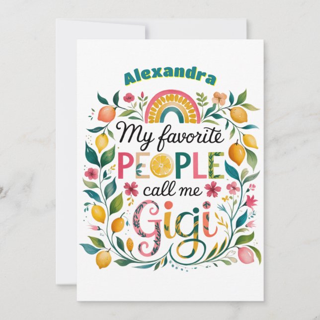 Invitación ❤️ GIGI personalizado regalo Día de la Madre cumpl (Anverso)