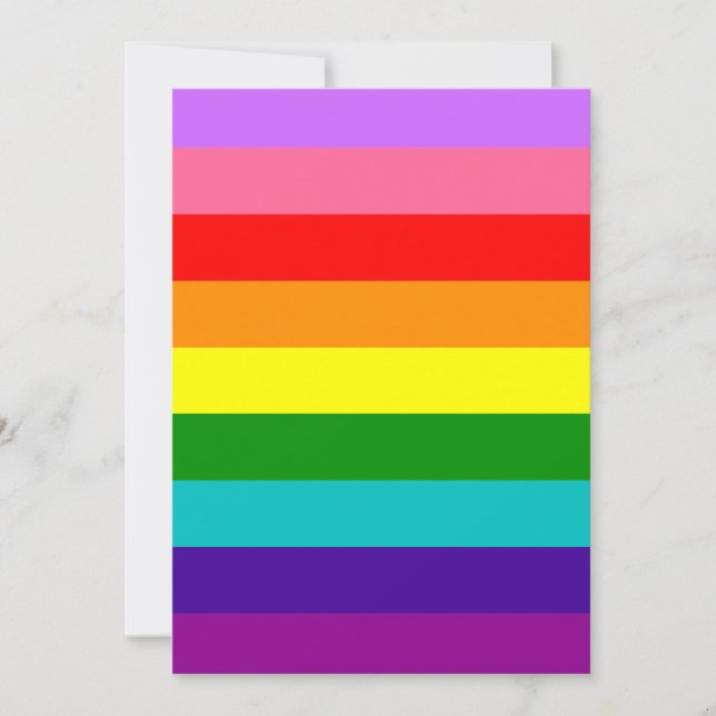 Invitación Gilbert Baker’s 9-Stripe Rainbow Flag (Anverso)