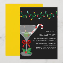 Invitación Gilded Glam Christmas Holiday Cocktail Party