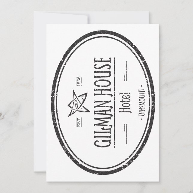 Invitación Gilman House Innsmouth Lovecraftian (Anverso)