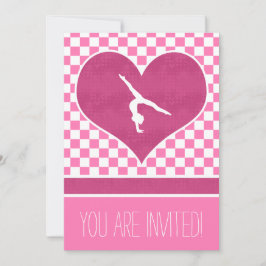 Invitación Gimnasia prespectiva de Bonito rosa personalizada