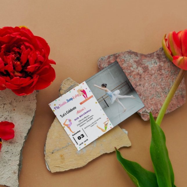 Invitación Gimnasia salta Carlleras fiesta de cumpleaños chic (Subido por el creador)