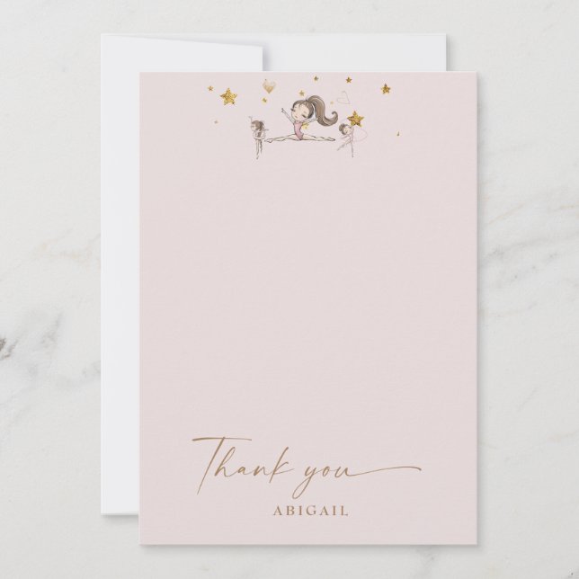 Invitación Gimnasia Tumble y fiesta de cumpleaños de Twirl Gr (Anverso)