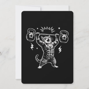 Invitación Gimnasio divertido para gatos Ejercicio divertido